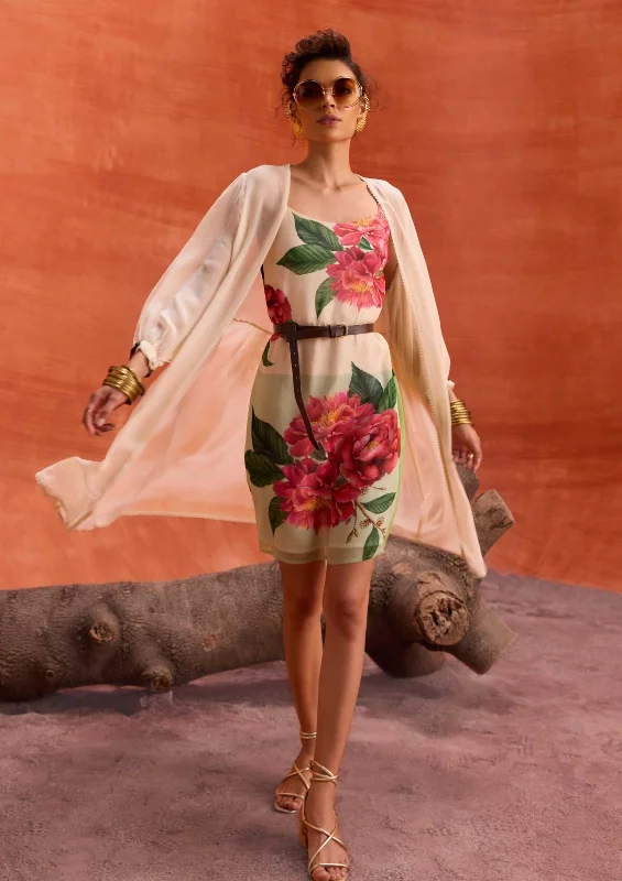 Rosalia multicolor dress and cape