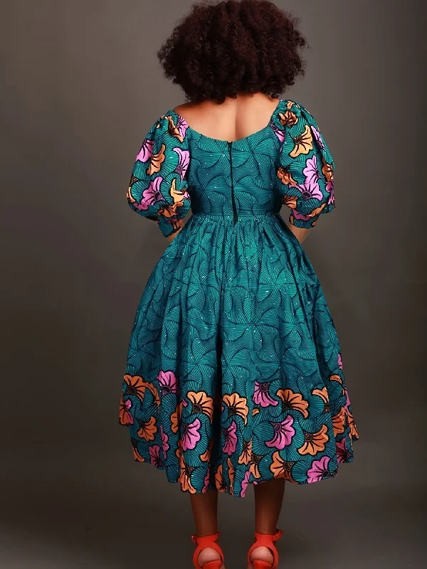 Women'S Plus Size Casual Floral Print Dress, V-Neck Polyester Fitted A-Line Skirt, Slight Stretch Woven Fabric, Spring/Fall Fashion - 120g/m²
