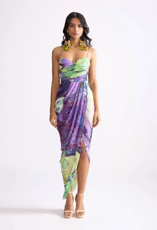 Aura daisy printed dress