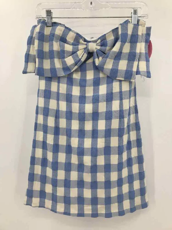 Pre-Owned TCEC Blue Size Small Short Strapless Dress