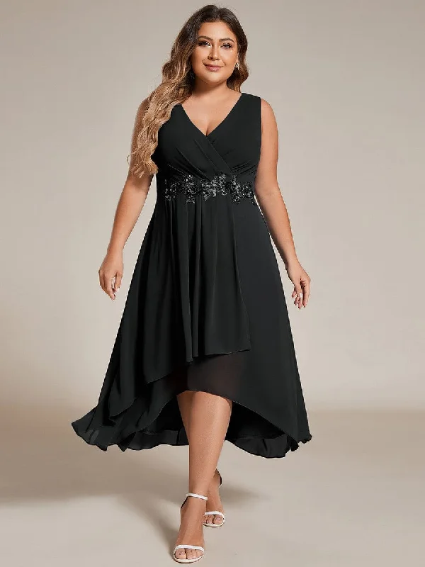 Esme black sleeveless evening ball dress Express NZ wide