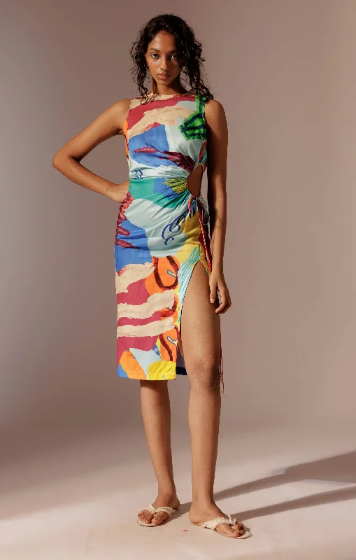 Island ruched dress