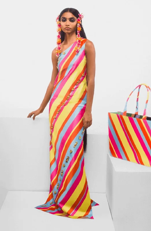 Tutti fruity candy stripe dress