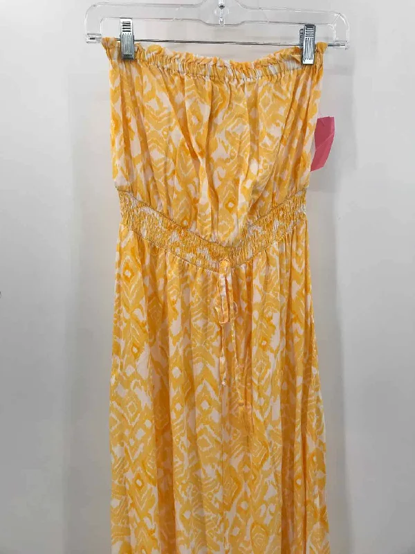 Pre-Owned Jessica Simpson Yellow Size Small Maxi Strapless Dress