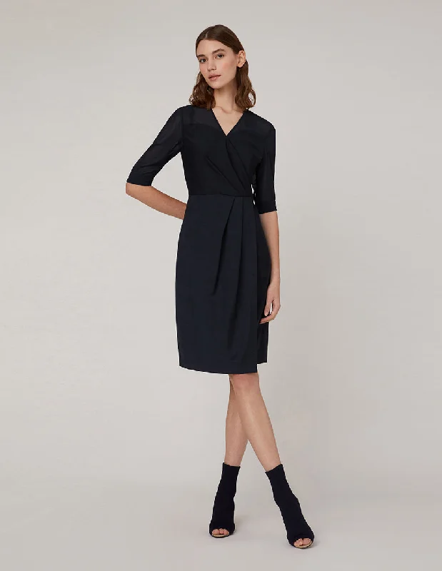 MARYLING V-neck georgette dress