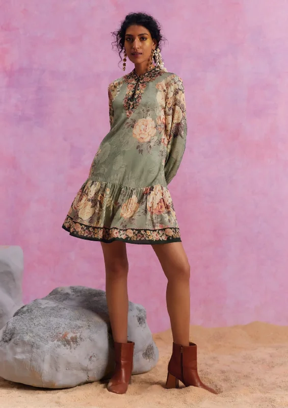 Tiffiny khakhi green dress