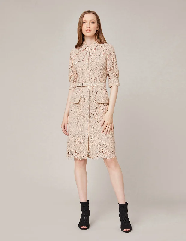 MARYLING UTILITY STYLE LACE DRESS