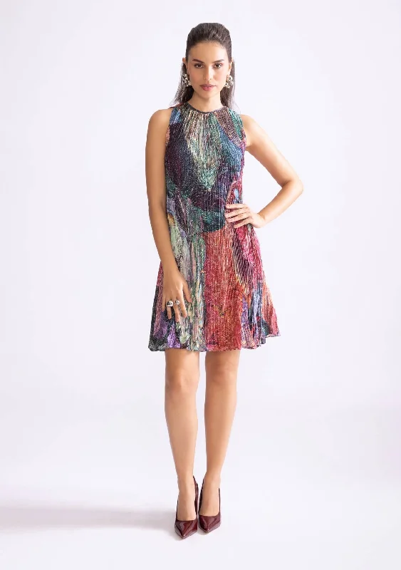 Maisy multicolor pleat dress