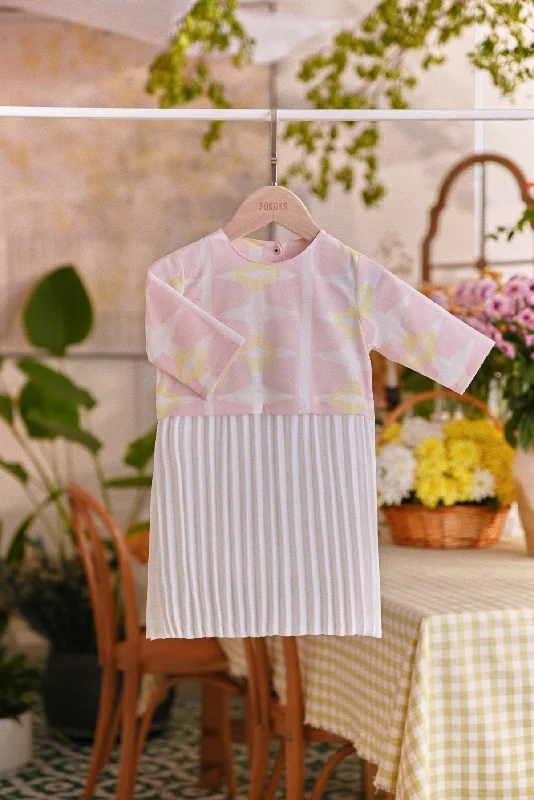 The Sarang Babies Dress - Sun-Pleats White