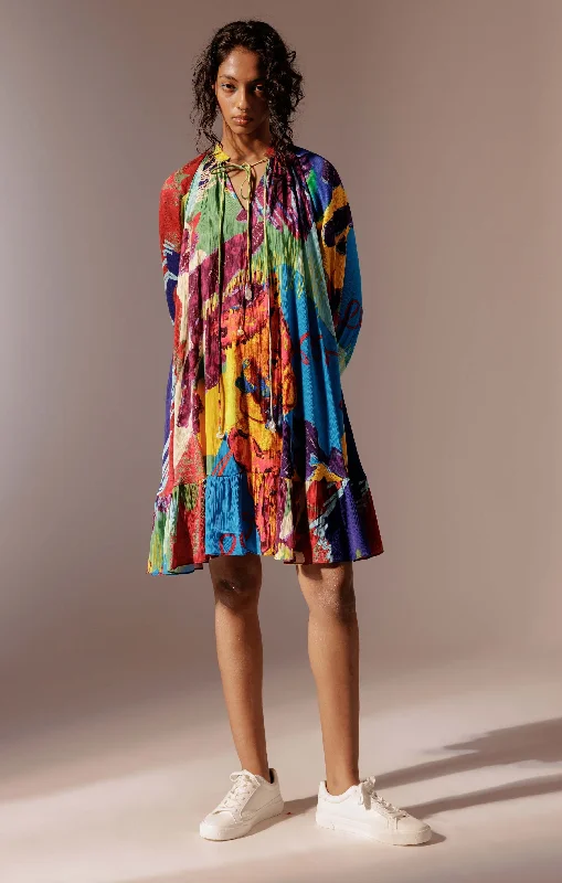 Calypso gathered dress