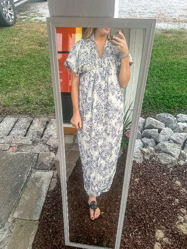 Blue Orchard Dress