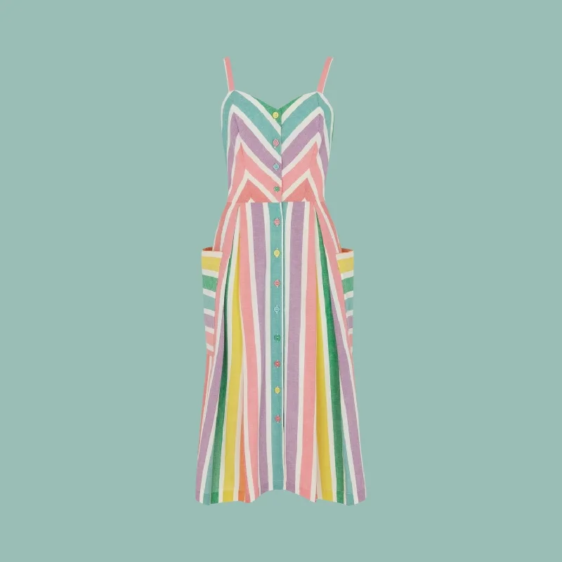 Emily & Fin Layla Over the Rainbow Stripe Sun Dress