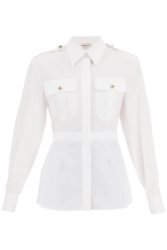 Alexander mcqueen poplin shirt 757216 QAAAD OPTICAL WHITE Trendy Sleeveless Short Shirt Alexander mcqueen poplin shirt 757216 QAAAD OPTICAL WHITE Trendy Sleeveless Short Shirt