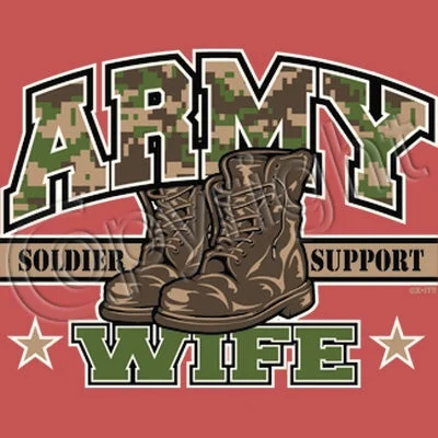 Army Wife T Shirt Comfortable Ribbed Short Sleeve