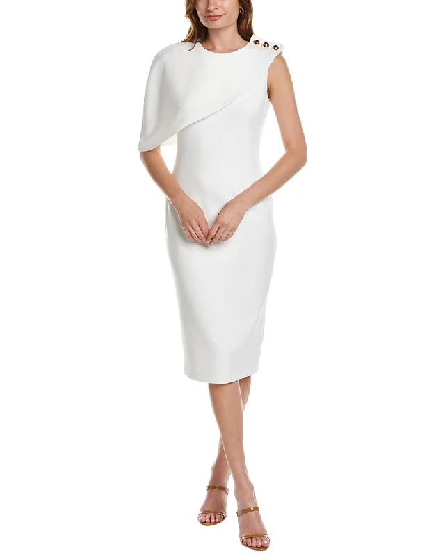 Badgley Mischka Sheath Midi Dress Fashionable Polka Dot Midi Dress