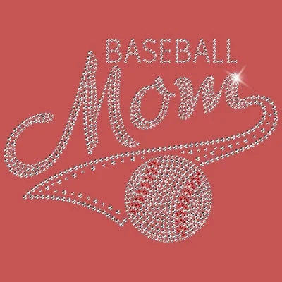 Baseball Mom - Rhinestones T Shirt Cozy Summer Short Shirt