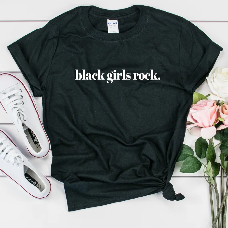 Black Girls Rock Shirt - Unisex Women Classic Solid Short Shirt