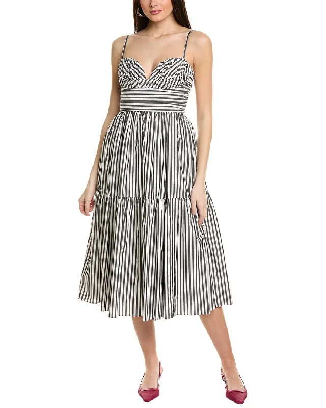 Carolina Herrera Spaghetti Strap Gathered Bodice Midi Dress Elegant Lace Trim Midi Dress Carolina Herrera Spaghetti Strap Gathered Bodice Midi Dress Elegant Lace Trim Midi Dress