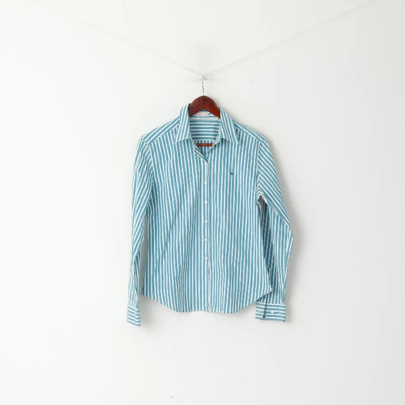 Daniel Hechter Jeans Women 16 M Casual Shirt Turquoise Striped Long Sleeve Cotton Top Stylish Striped Short Sleeve Daniel Hechter Jeans Women 16 M Casual Shirt Turquoise Striped Long Sleeve Cotton Top Stylish Striped Short Sleeve
