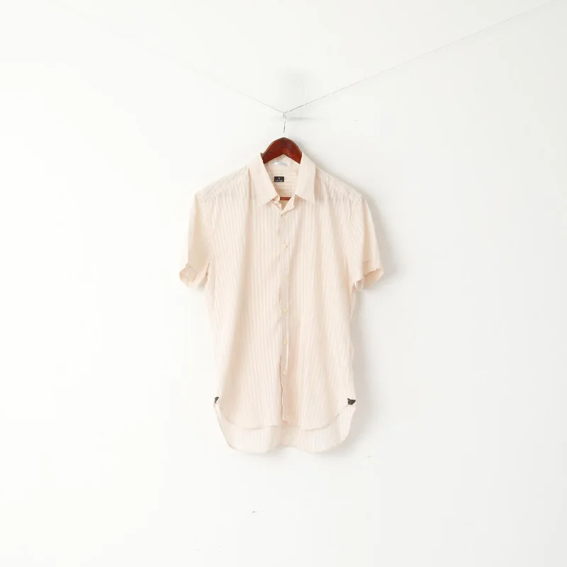 Paul Smith Women L Casual Shirt Pink Cotton Transparent Material Short Sleeve Top Casual Short Sleeve Top Paul Smith Women L Casual Shirt Pink Cotton Transparent Material Short Sleeve Top Casual Short Sleeve Top