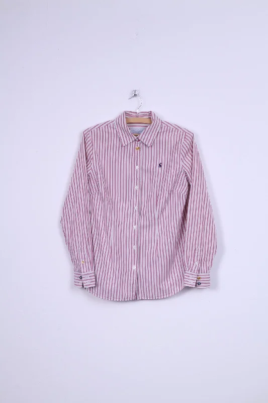 Joules Superduper Womens 6 S Casual Shirt Pink Striped Cotton Long Sleeve Comfortable Summer Short Shirt Joules Superduper Womens 6 S Casual Shirt Pink Striped Cotton Long Sleeve Comfortable Summer Short Shirt