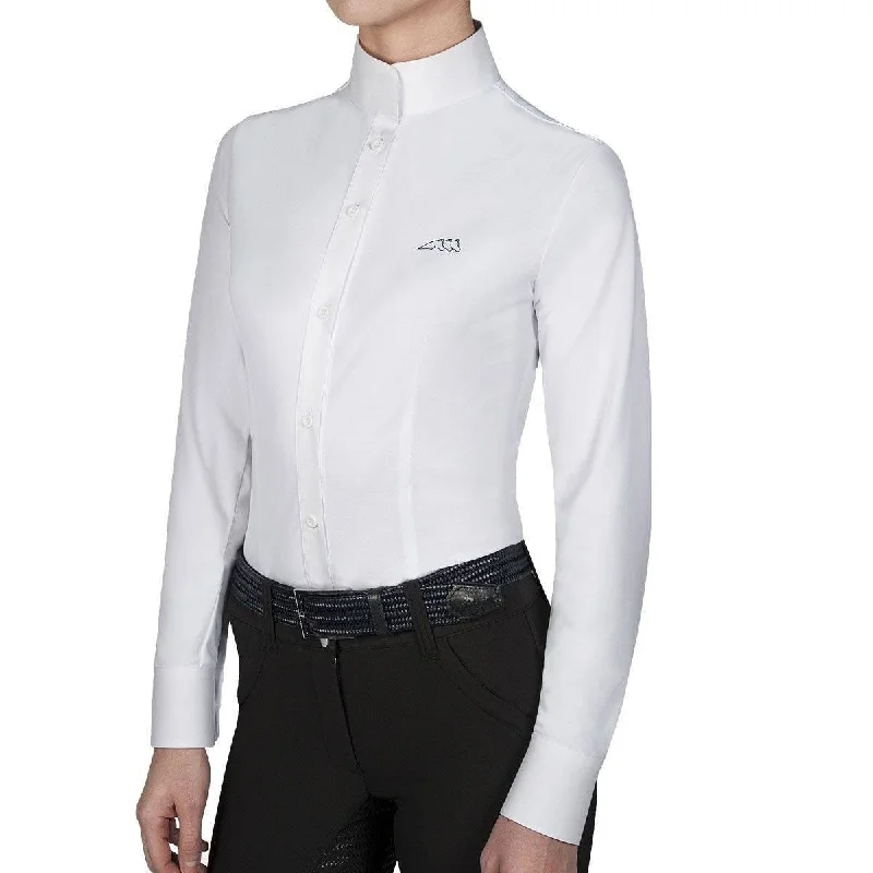 Equiline Victoria Show Shirt Fashionable Tied Short Sleeve