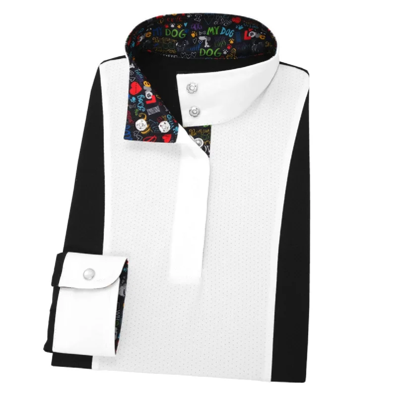 Essex Classics Ladies Danny & Ron’s “I Love My Dog” Luna Performance Long Sleeve Show Shirt Trendy Button-Front Short Sleeve Essex Classics Ladies Danny & Ron’s “I Love My Dog” Luna Performance Long Sleeve Show Shirt Trendy Button-Front Short Sleeve