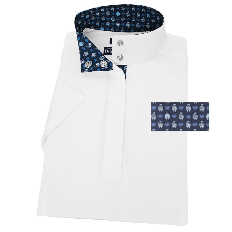 Essex Classics Ladies Hippos Coming and Going Straight Collar Short Sleeve Show Shirt Comfortable Short Sleeve Tee Essex Classics Ladies Hippos Coming and Going Straight Collar Short Sleeve Show Shirt Comfortable Short Sleeve Tee