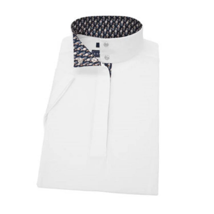 Essex Classics Ladies Looking Back Talent Yarn Straight Collar Short Sleeve Show Shirt Relaxed Fit Short Shirt Essex Classics Ladies Looking Back Talent Yarn Straight Collar Short Sleeve Show Shirt Relaxed Fit Short Shirt