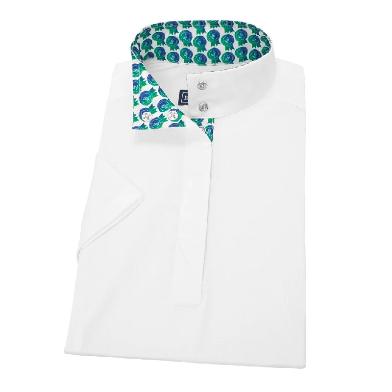 Essex Classics Ladies Green Is The New Blue Straight Collar Short Sleeve Show Shirt Fashionable Tied Short Sleeve Essex Classics Ladies Green Is The New Blue Straight Collar Short Sleeve Show Shirt Fashionable Tied Short Sleeve