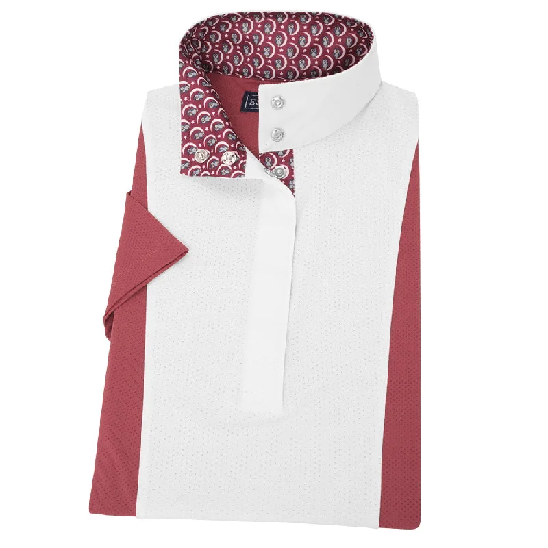 Essex Classics Ladies Luna Hunter Performance Night Owl Burgundy Short Sleeve Show Shirt Casual Button-Down Short Shirt Essex Classics Ladies Luna Hunter Performance Night Owl Burgundy Short Sleeve Show Shirt Casual Button-Down Short Shirt