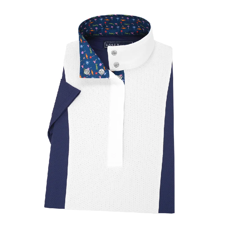 Essex Classics Ladies Luna Performance Sweets Ladies Navy Short Sleeve Show Shirt Cozy Plain Short Sleeve Essex Classics Ladies Luna Performance Sweets Ladies Navy Short Sleeve Show Shirt Cozy Plain Short Sleeve
