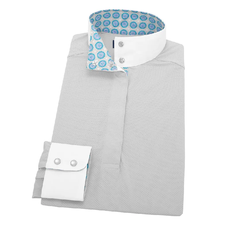 Essex Classics Ladies Medallion “Dusk” Grey Jumper Performance Show Shirt Comfortable Stretch Short Shirt Essex Classics Ladies Medallion “Dusk” Grey Jumper Performance Show Shirt Comfortable Stretch Short Shirt