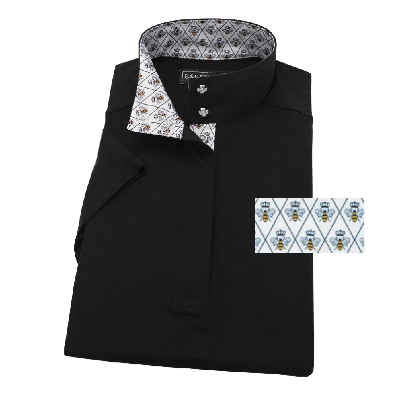 Essex Classics Ladies Queen Bee “Dusk” Black Jumper Performance Short Sleeve Show Shirt Casual Loose Short Sleeve Essex Classics Ladies Queen Bee “Dusk” Black Jumper Performance Short Sleeve Show Shirt Casual Loose Short Sleeve
