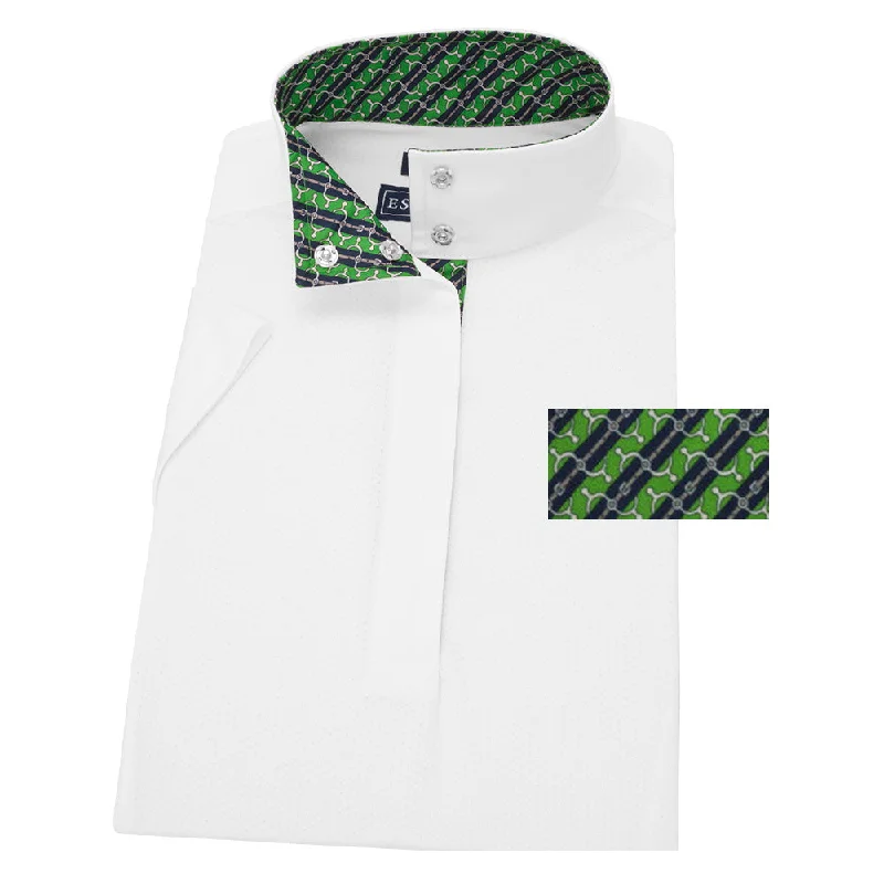 Essex Classics Ladies Spurs And Straps Talent Yarn Straight Collar Short Sleeve Show Shirt Trendy Ruffled Short Sleeve Essex Classics Ladies Spurs And Straps Talent Yarn Straight Collar Short Sleeve Show Shirt Trendy Ruffled Short Sleeve