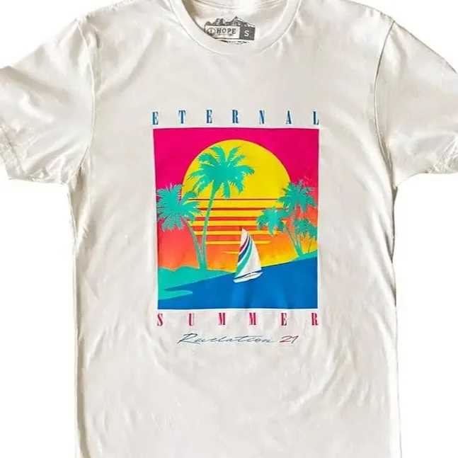 Eternal Summer 80s Tee Shirt Cozy Summer Short Shirt