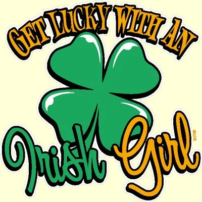 Get Lucky with an Irish Girl T Shirt Relaxed Cotton Short Blouse