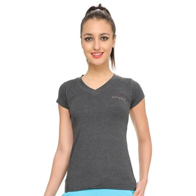 HiFlyers Womens T Shirt Grey Classic Short Sleeve Tunic