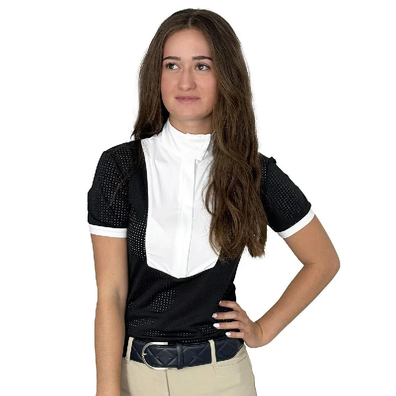 Kismet Eleonoire Short Sleeve Show Shirt Elegant Draped Short Shirt