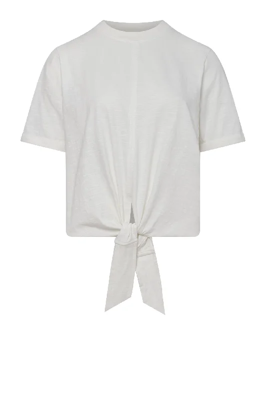 Anisa Shirt Off White Cozy Cotton Short Tee