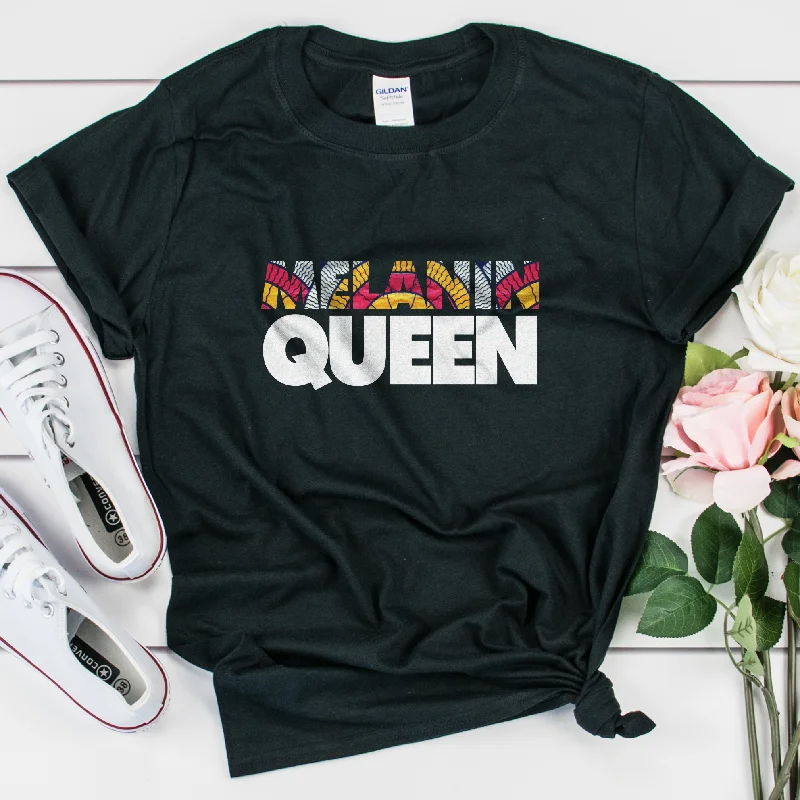 Melanin Queen Shirt - Women Unisex Elegant Longline Short Shirt