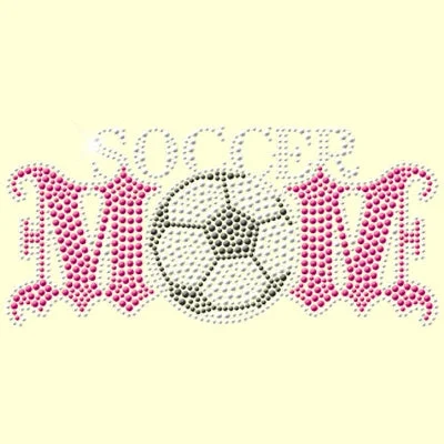 Soccer Mom - Rhinestones & Pink Nailheads T Shirt Comfortable Short Sleeve Tunic