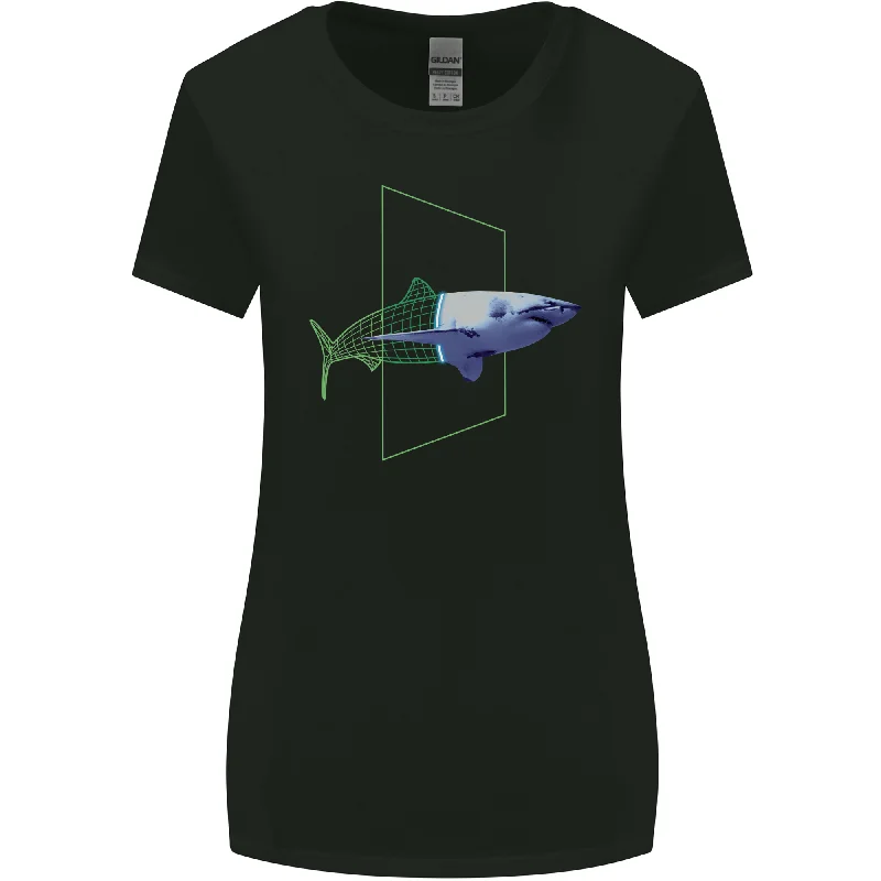 A SCI-FI Shark Womens Wider Cut T-Shirt Anti-Shrink Durable Soft