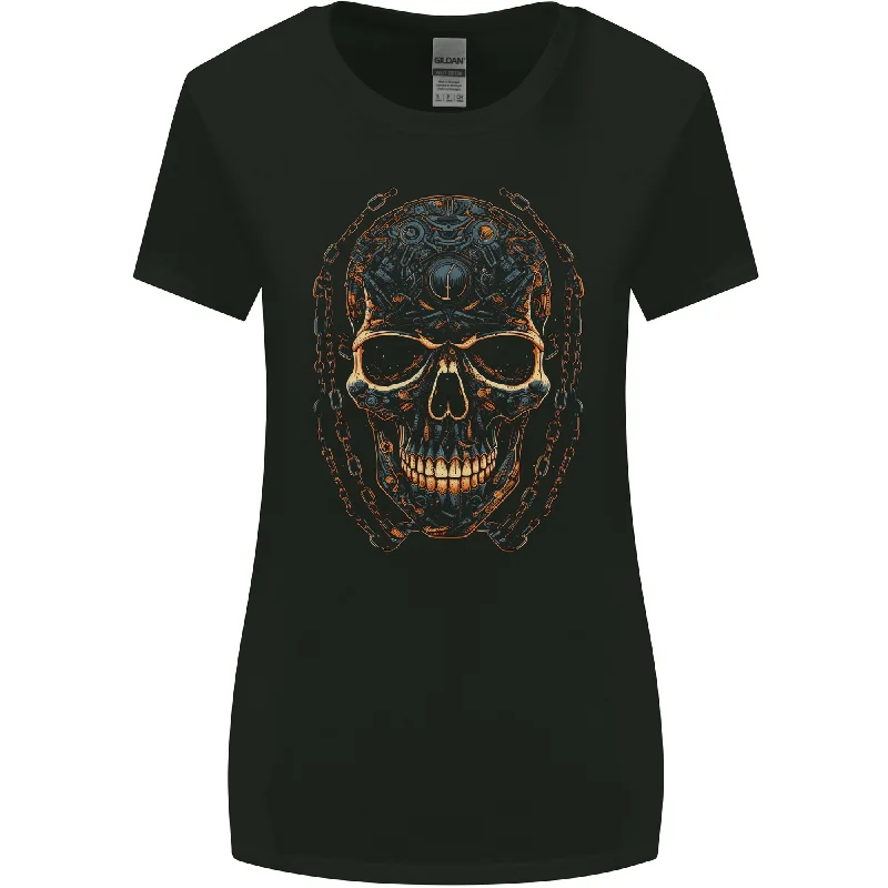 A Skull Made of Scrap Womens Wider Cut T-Shirt Terry Blend Velvet Blend Canvas Blend