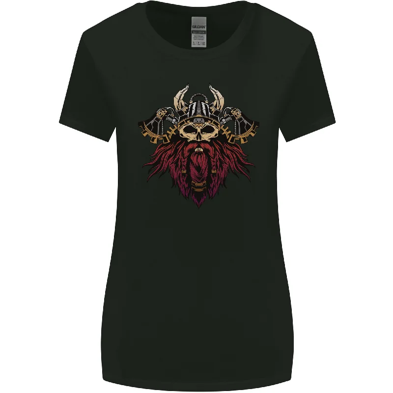 A Steampunk Viking Womens Wider Cut T-Shirt Knit Fabric Woven Fabric Fleece Fabric