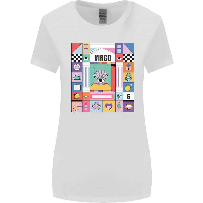 A Vibrant Virgo Zodiac Star Sign Womens Wider Cut T-Shirt Modern Contemporary Chic