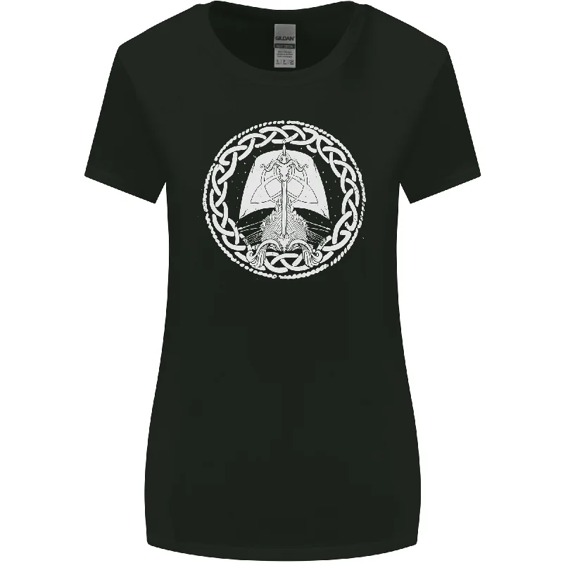 A Viking Ship Thor Odin Valhalla Womens Wider Cut T-Shirt Fitted T-Shirt Seamless Stretchy