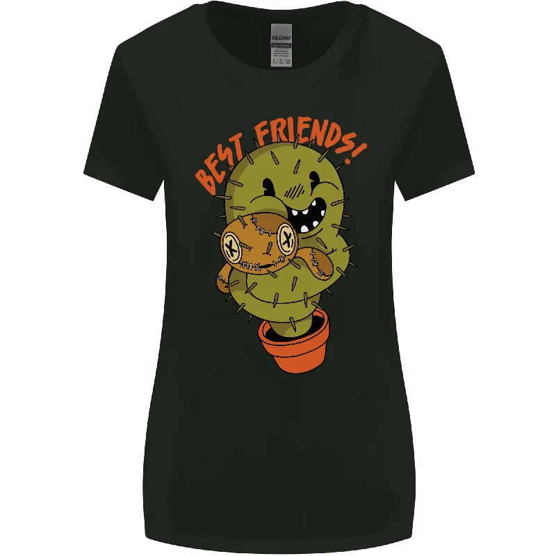 A Voodoo Doll Cactus Womens Wider Cut T-Shirt Terry Blend Velvet Blend Canvas Blend