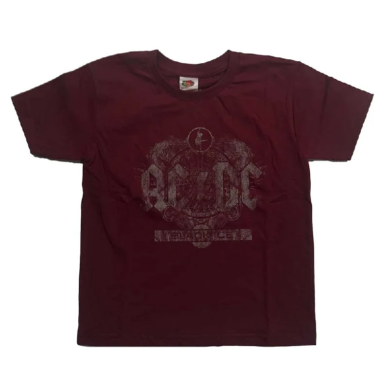 AC/DC Kids T-Shirt: Black Ice Wool Fabric Cashmere Fabric Tweed Fabric