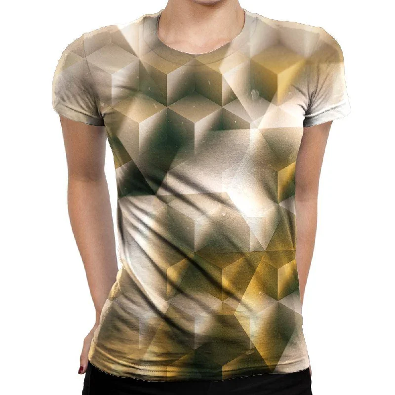 Ambiguity Love Womens T-Shirt Houndstooth Herringbone Solid